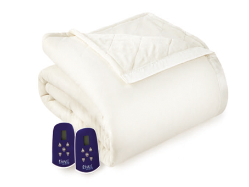 Divine Reversible Velvet Electric Heated Blanket Dual Controls- King - Five Colors to Choose From - EBUV