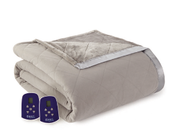 Divine Reversible Velvet Electric Heated Blanket Dual Controls- Queen - Five Colors to Choose From - EBUVQUEEN