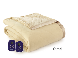 Divine Reversible Velvet Electric Heated Blanket Dual Controls- King - Five Colors to Choose From - EBUV