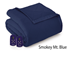 Microflannel Electric Blankets - Smokey Mountain Blue