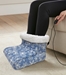 Electric Foot Warmer with Blue and White Snow Flurries Pattern Print